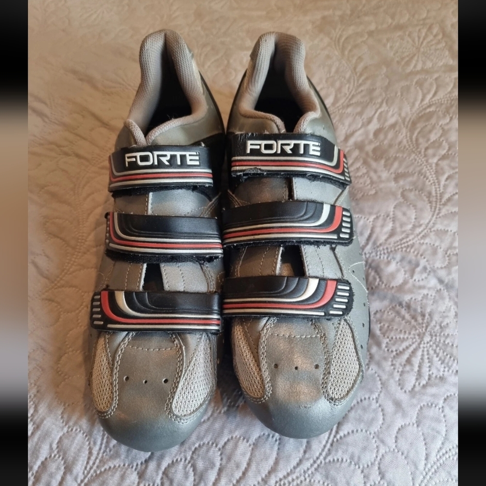 Forte Cr320 Silver Biking Cleat Men's Cycling Shoes Size 12
